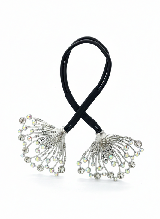 Elegant Black Clover Jewelry Set for Women – Necklace, Earrings & Bracelet – Silver Plated – Premium Gift Set"