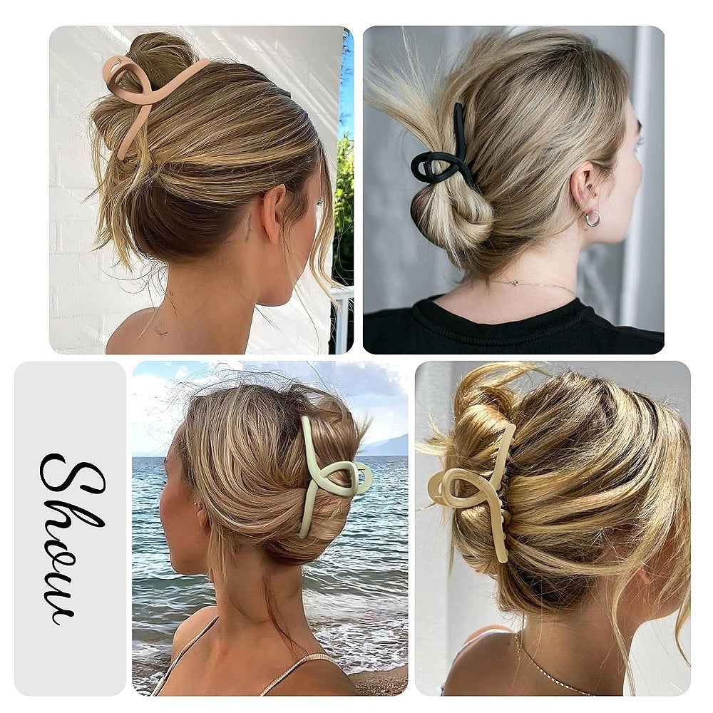 Korean Matte Cross Hair Claw Clip – Strong Hold for Thick Hair, Stylish & Trendy for Women and Girls